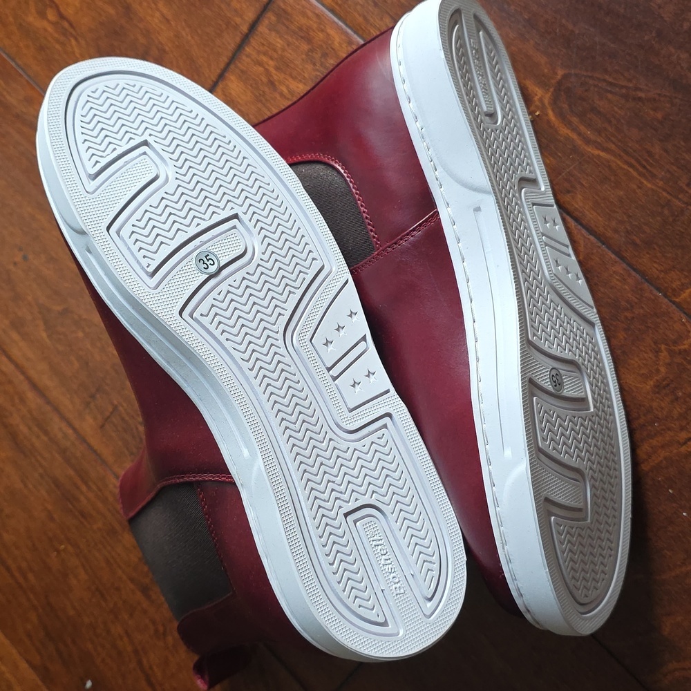 Men's Chelsea Sneaker In Wine - Picture 6 of 7